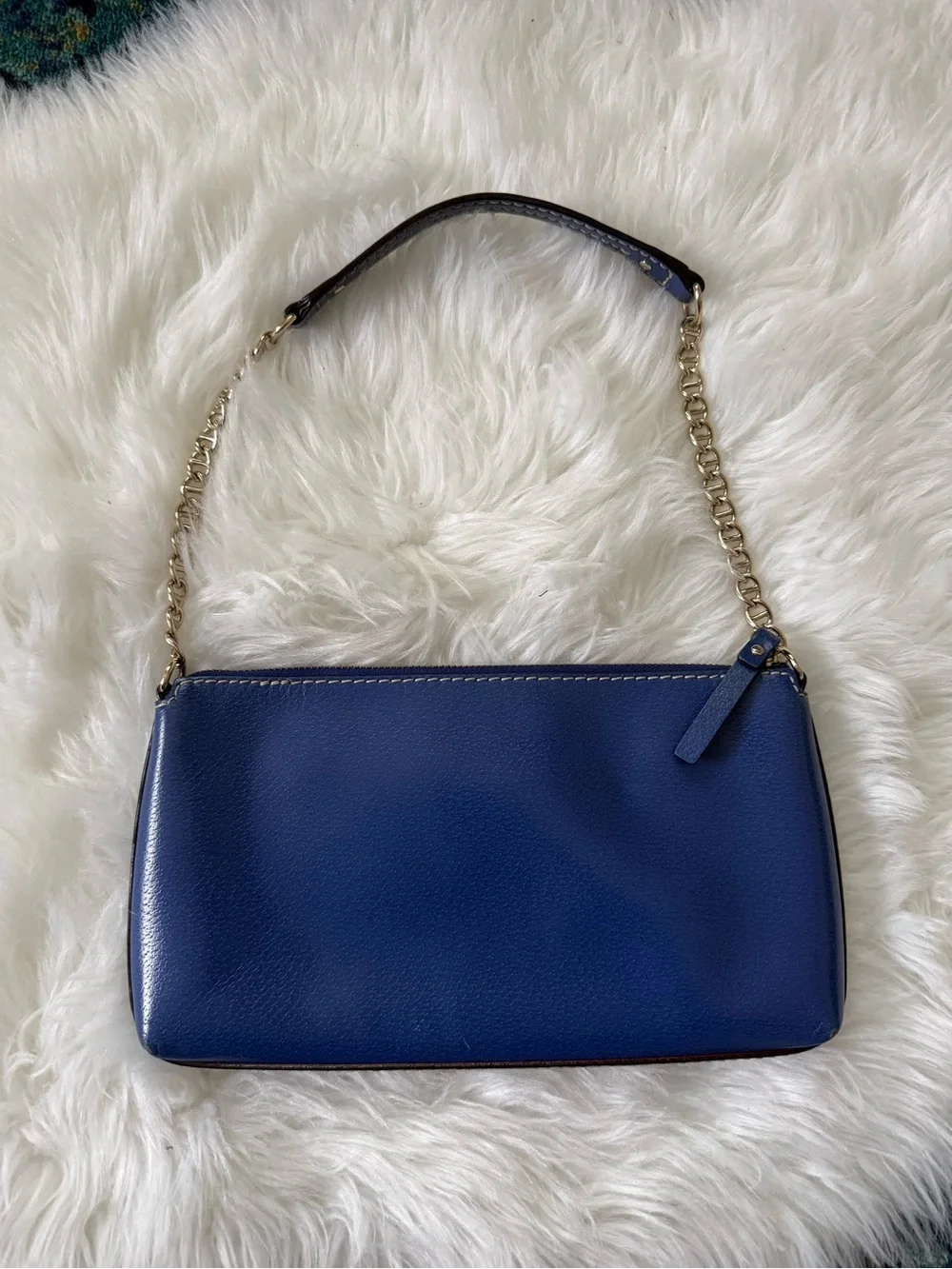 kate spade New York Blue Leather Shoulder Bag
